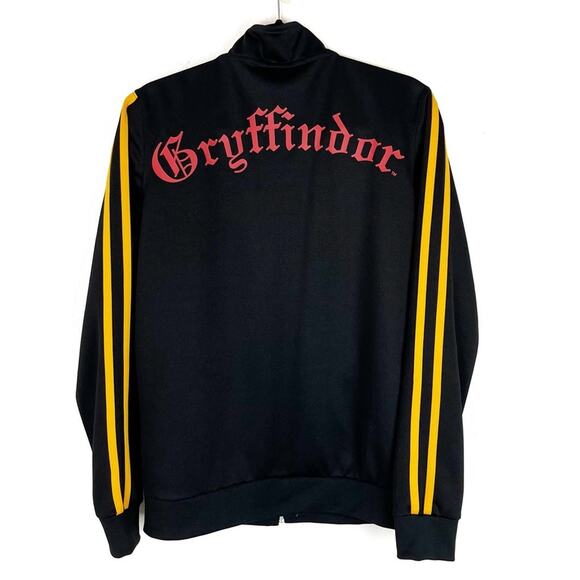 Harry Potter Men’s Gryffindor Graphic Full Zip Jacket Sweatshirt Black Gold S - Picture 2 of 6